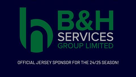 B&H SERVICES GROUP LTD JOIN AS OFFICIAL JERSEY SPONSORS!