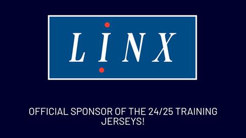 LINX PRINTING JOIN AS OFFICIAL TRAINING JERSEY SPONSORS!