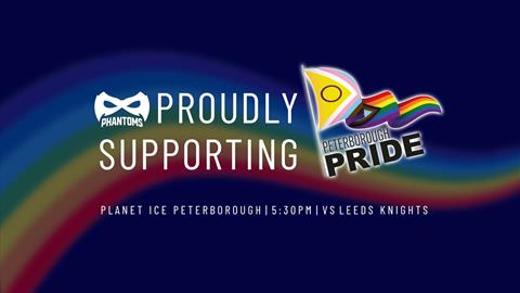 PHANTOMS TEAM UP WITH PETERBOROUGH PRIDE FOR NIHL PRIDE WEEK!