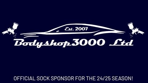 BODYSHOP3000 BECOME OFFICIAL SOCK SPONSORS FOR THE 24/25 SEASON!