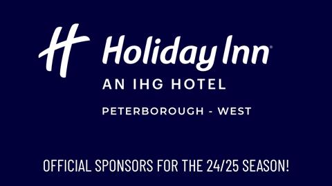 THE HOLDAY INN PETERBOROUGH - WEST, JOIN AS OFFICIAL 24/25 SEASON SPONSORS!