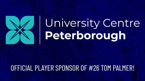 UNIVERSITY CENTRE PETERBOROUGH BECOME 24/25 SEASON SPONSORS!